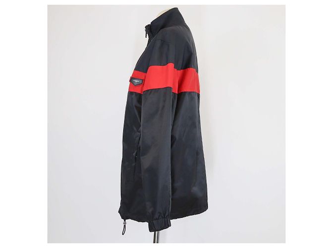 Giacca a vento Givenchy in nylon nero/rosso - vista 2