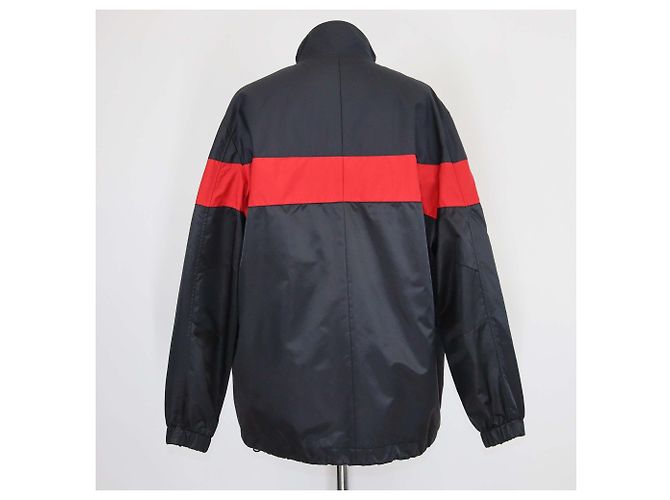 Giacca a vento Givenchy in nylon nero/rosso - vista 3