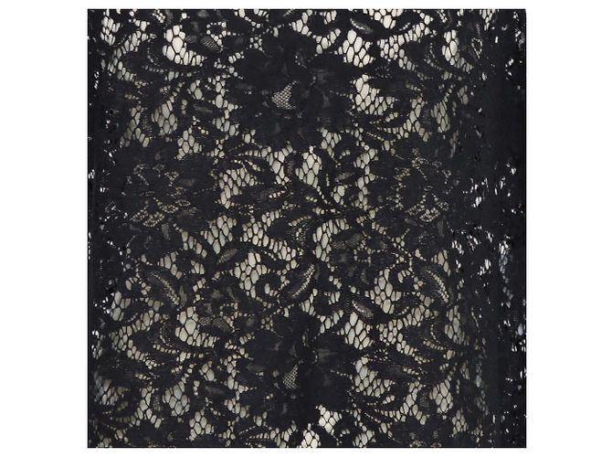Top sin mangas de encaje floral de algodón mezclado negro Dolce & Gabbana - vista 4