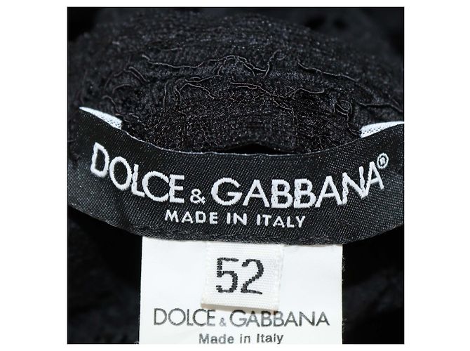 Top sin mangas de encaje floral de algodón mezclado negro Dolce & Gabbana - vista 5