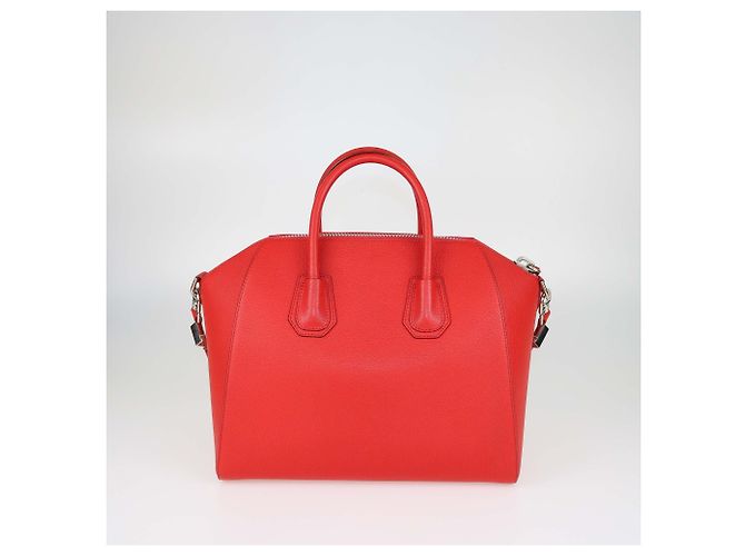 Borsa Satchel Antigona Medium in pelle rossa Givenchy Rosso - vista 3