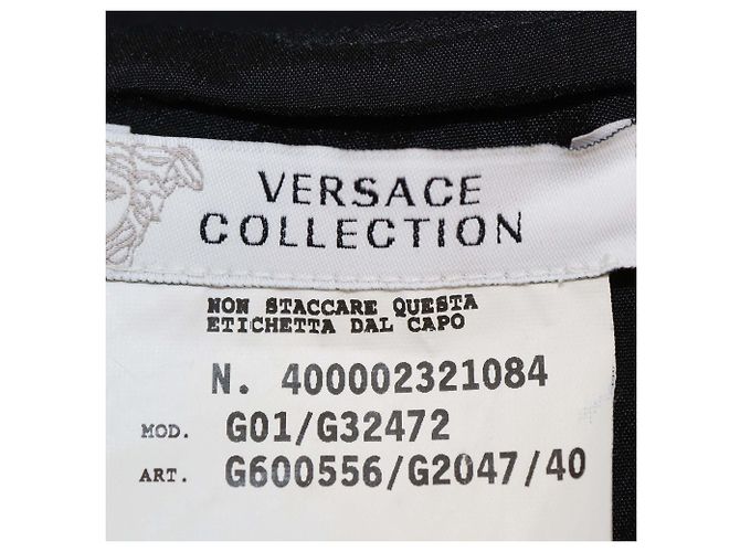Autre Marque Mini abito senza maniche Versace Collection nero con cristalli - vista 5