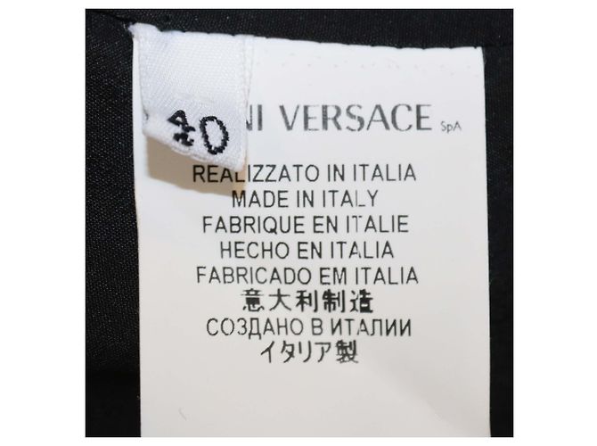 Autre Marque Mini abito senza maniche Versace Collection nero con cristalli - vista 6