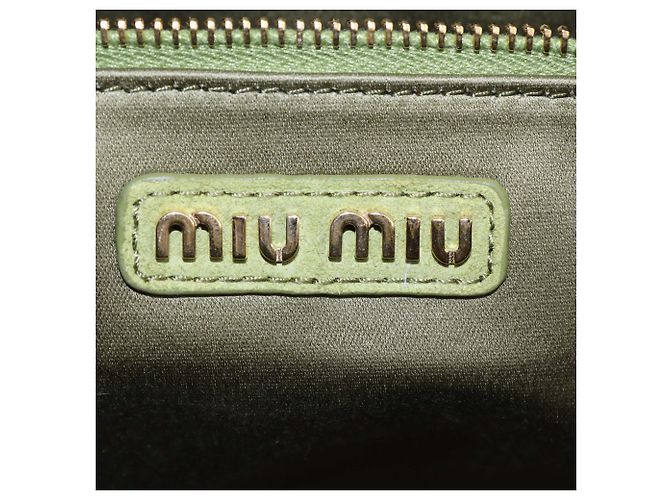 Miu Miu Wander Large Hobo in camoscio Matelassé Apple Green Verde - vista 5