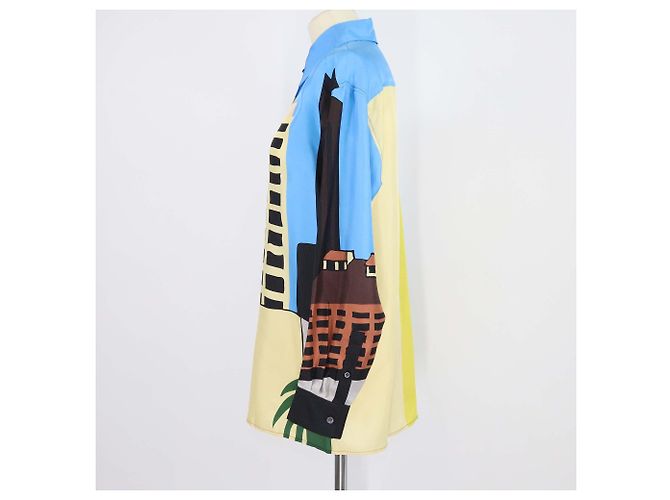 Camicia a maniche lunghe in seta stampata multicolore Loewe - vista 2