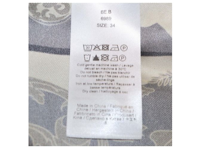 Ganni Camisa de manga larga Gianni Versace de seda estampada en negro/dorado con lazada trasera - vista 6