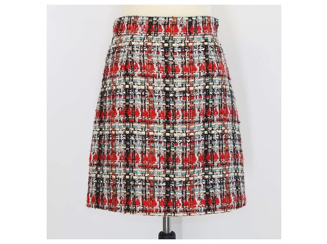 Minigonna in tweed multicolore Gucci - vista 3