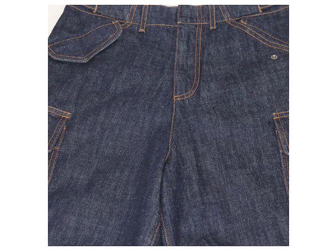 Jeans Cargo Christian Dior in Denim Blu Scuro 8 - vista 4