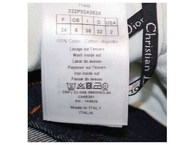 Jeans Cargo Christian Dior in Denim Blu Scuro 8 - vista 6