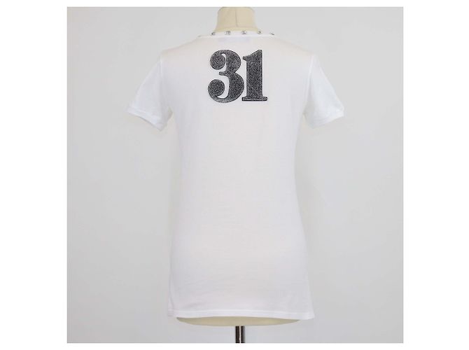 Camiseta Dolce & Gabbana de algodón blanco con estampado y strass - vista 3