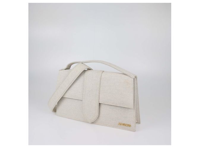 Jacquemus Le Bambinou Top Handle Bag aus beigem Canvas - Ansicht 2