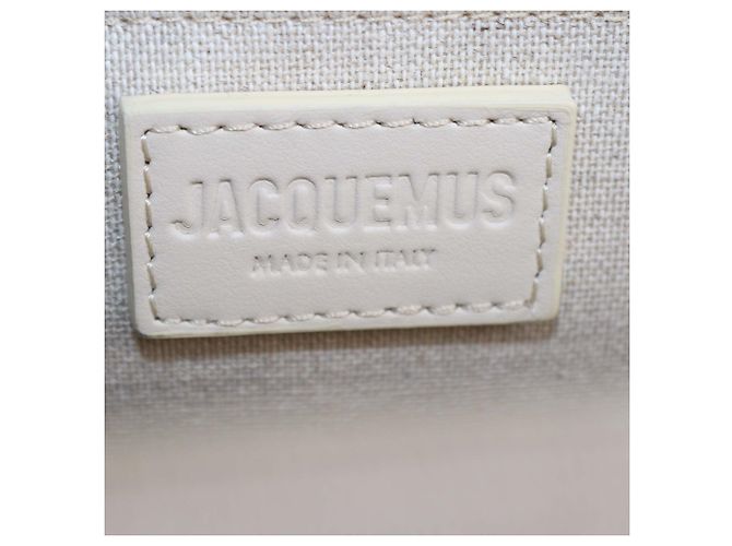 Jacquemus Le Bambinou Top Handle Bag aus beigem Canvas - Ansicht 5