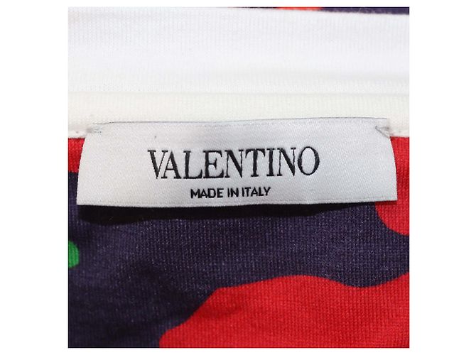 T-shirt Valentino in cotone multicolore con stampa CAMOU7 Bianco - vista 5