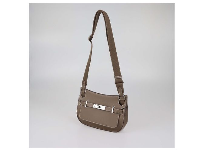 Hermès Borsa Mini Jypsiere Hermes in pelle Swift Etoupe Taupe - vista 2