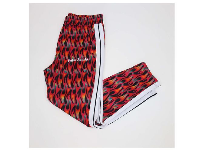 Palm Angels Multicolor Jersey Burning Print Track Pants Rot - Ansicht 3