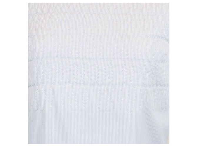 Vestido mini acampanado de algodón azul Christian Dior - vista 4