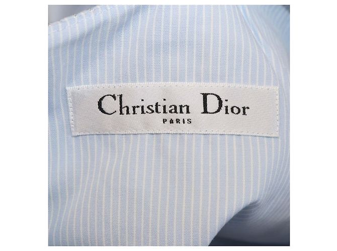 Vestido mini acampanado de algodón azul Christian Dior - vista 5