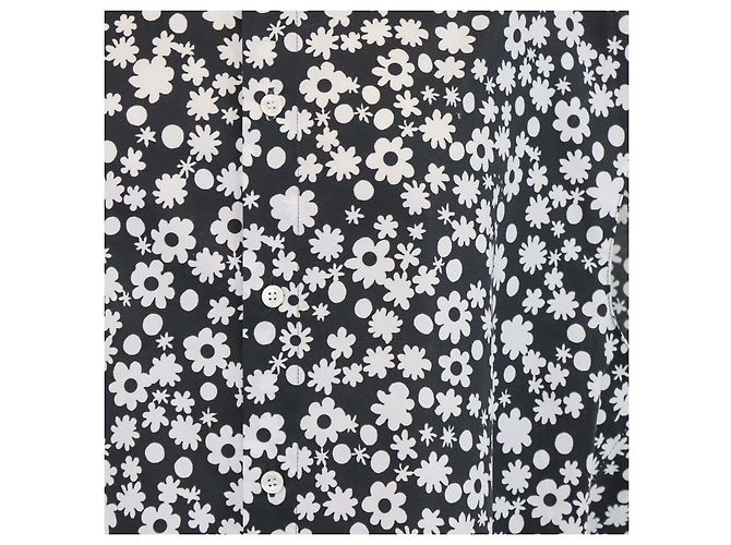Camisa sin mangas Marni de algodón floral blanco/negro - vista 4