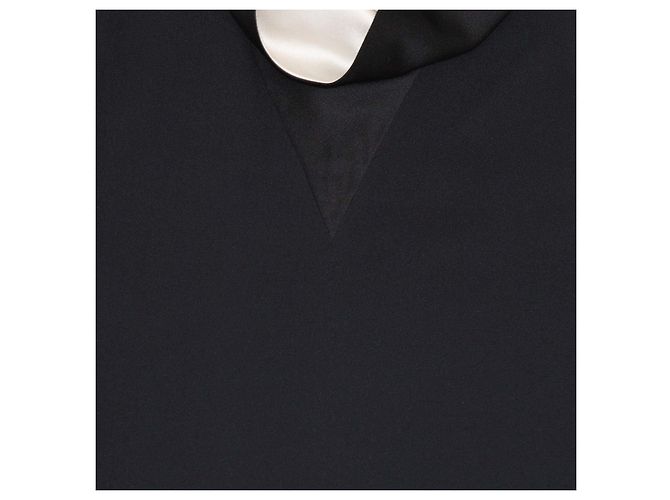 Conjunto de top com decote drapeado e recortes e calças em mistura de viscose preto Lanvin - vista 4
