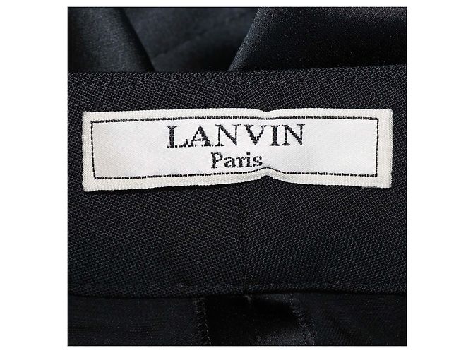 Conjunto de top com decote drapeado e recortes e calças em mistura de viscose preto Lanvin - vista 5