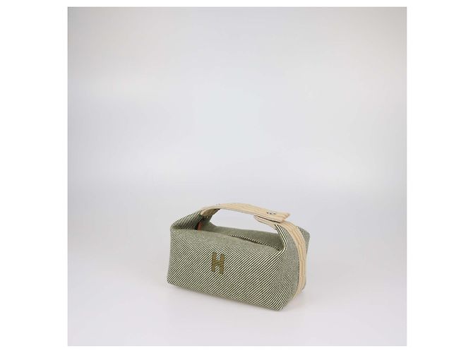Hermès Vert Forêt Wool Small Bride-a-Brac Case Verde - vista 2