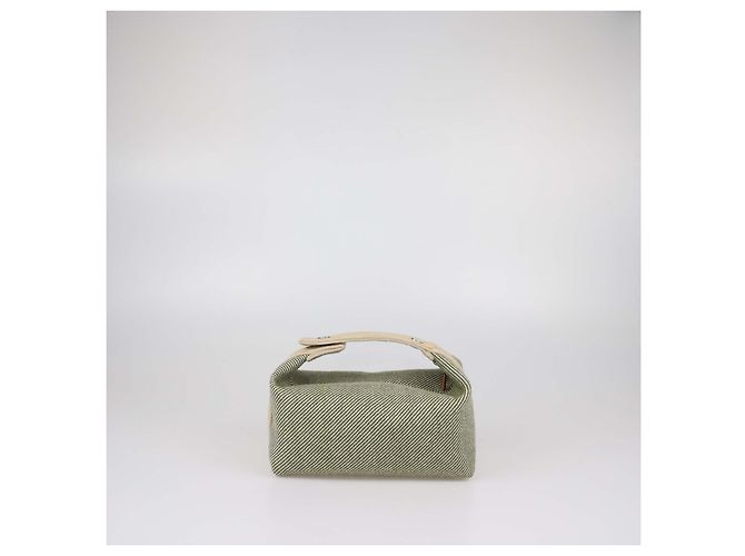 Hermès Vert Forêt Wool Small Bride-a-Brac Case Verde - vista 3