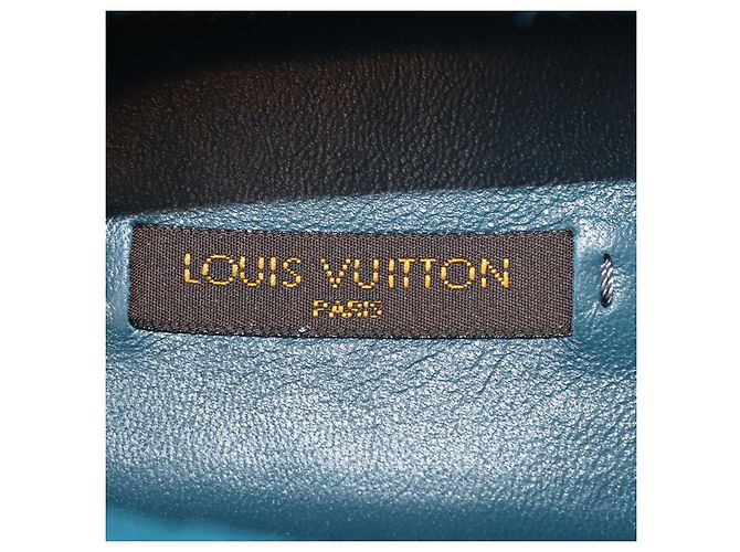 Mocassini in camoscio blu teal Louis Vuitton - vista 6