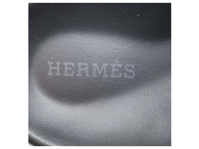Hermès Sandali Chypre Hermes Bleu Cameo in Alligator Opaco Blu - vista 6