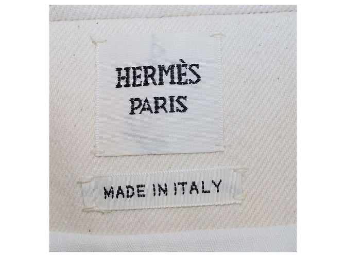 Hermès Hermes Naturel Denim Bestickte Jacke Beige - Ansicht 5
