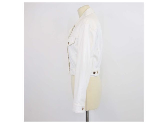 Chaqueta crop de denim blanco Louis Vuitton - vista 2