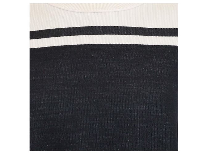Louis Vuitton Crop-Pullover aus Jersey-Strick in Schwarz/Weiß mit Logo-Detail - Ansicht 4