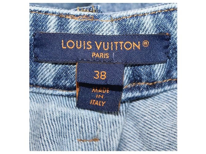 Pantalones anchos de denim azul Louis Vuitton - vista 5