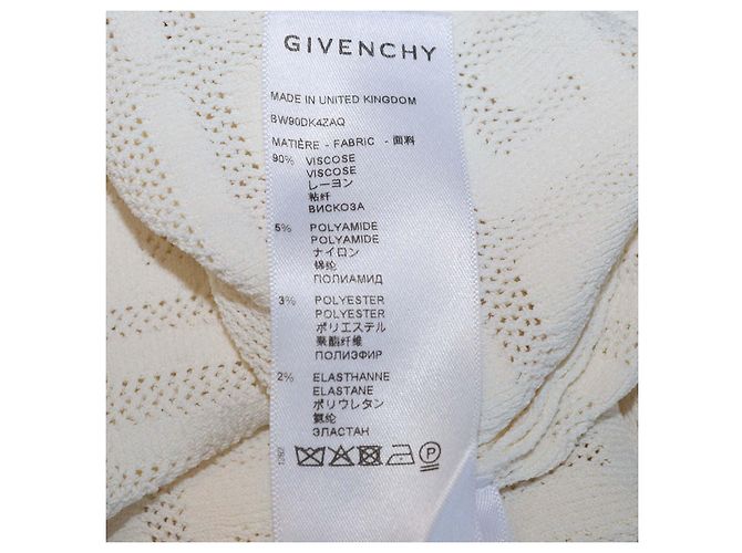 Givenchy Off White Strickpullover aus Viskose mit 4G-Jacquard und Rollkragen Aus weiß - Ansicht 6