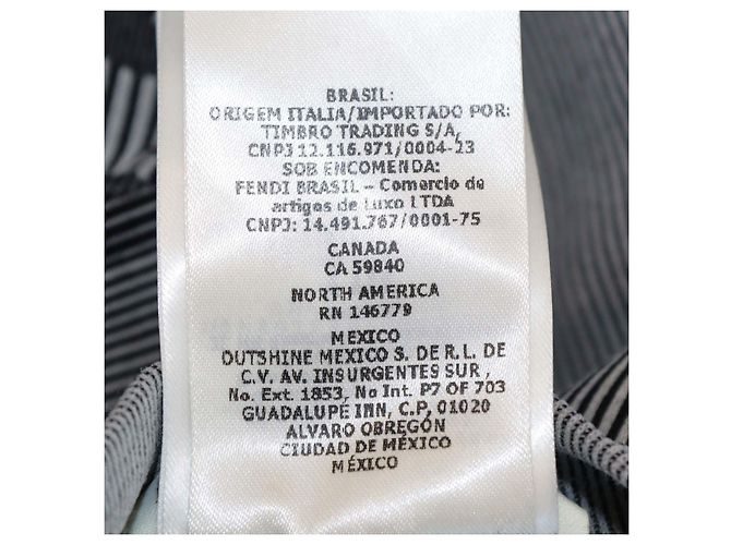 Fendi Jersey-Set aus gestreiftem Logo-Print-Pullover und Leggings in Grau/Schwarz - Ansicht 7
