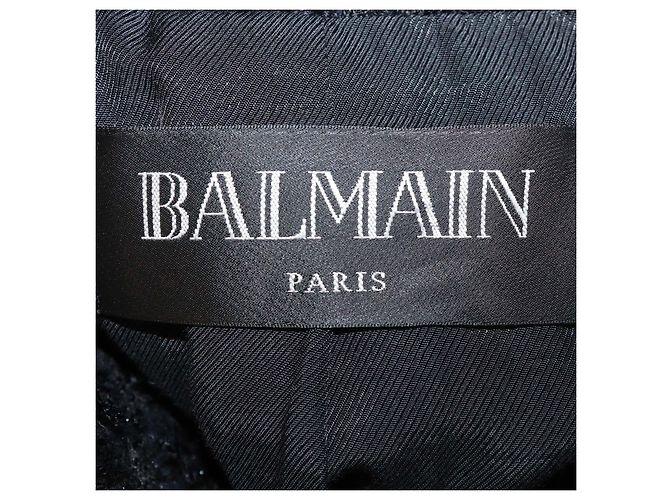 Giacca a maniche lunghe in tweed metallizzato nero Balmain - vista 5