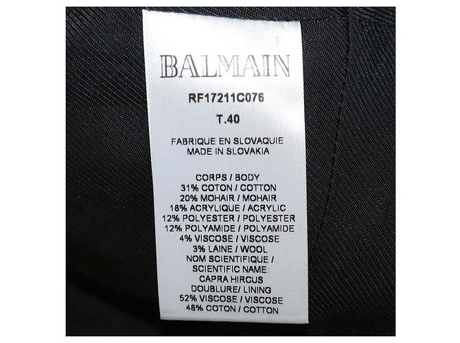 Giacca a maniche lunghe in tweed metallizzato nero Balmain - vista 6