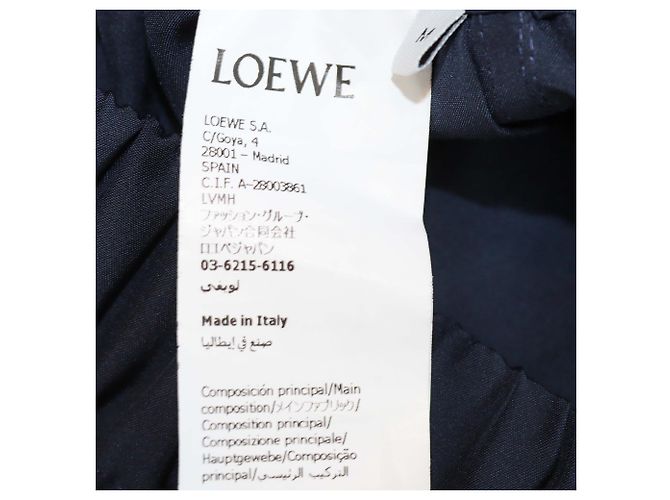 Loewe Anagram Pyjamahose aus Seide in Navy Blau Marineblau - Ansicht 6
