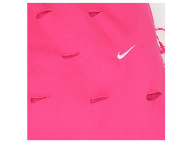 Autre Marque Nike x Jacquemus Pantalones de chándal de algodón rosa con Swoosh troquelado - vista 5