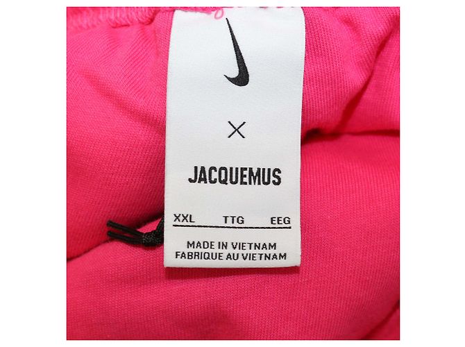 Autre Marque Nike x Jacquemus Pantalones de chándal de algodón rosa con Swoosh troquelado - vista 6