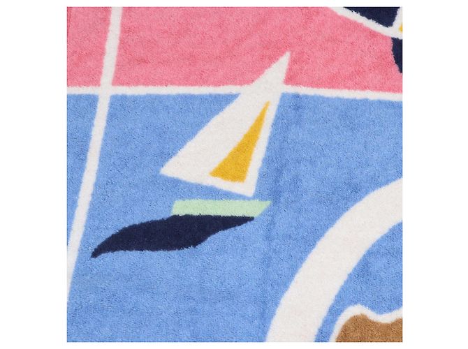 Hermès Telo mare Hermes Multicolor Terry Cloth La Route Des Plages Multicolore - vista 3
