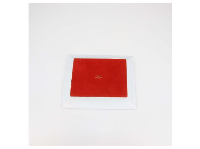 Hermès Hermes Rouge/Or Porcelain Hermes Sellier Change Tray Red - view 8