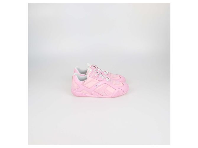 Sneakers basse Galaxia in pelle e nylon rosa Versace - vista 3