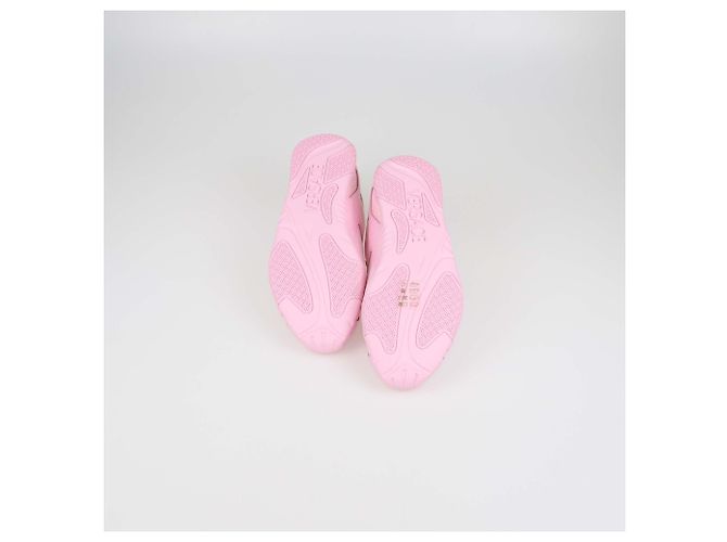 Sneakers basse Galaxia in pelle e nylon rosa Versace - vista 7