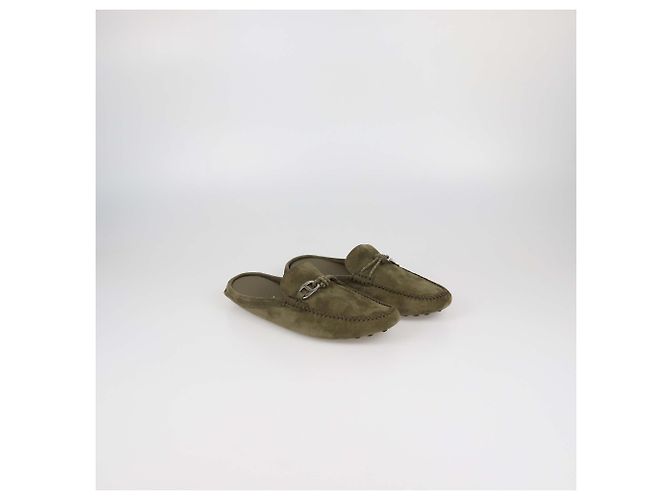 Hermès Mules Hermes Vert Toundra Suede Icaro - vista 2