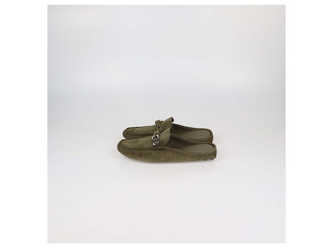 Hermès Mules Hermes Vert Toundra Suede Icaro - vista 4