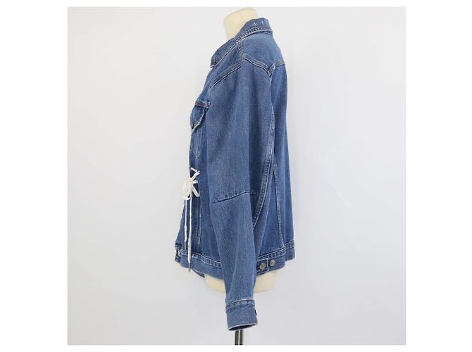 Proenza Schouler Blue Denim Drawstring PSWL Jacket - view 2