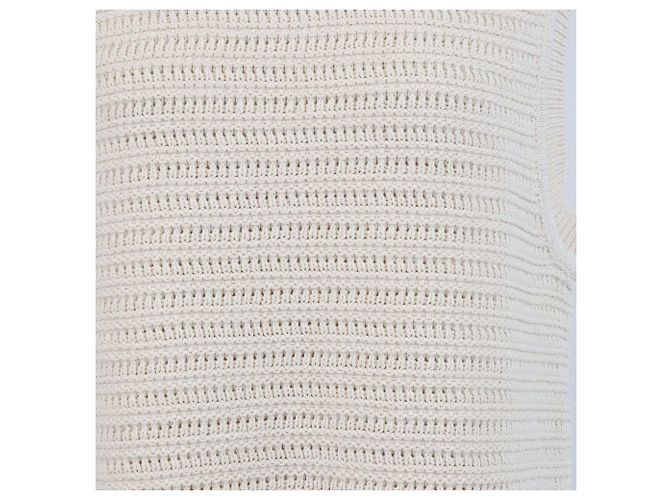 Autre Marque Chaleco de ganchillo en mezcla de algodón beige Soft Goat - vista 4