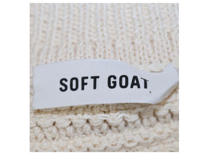 Autre Marque Chaleco de ganchillo en mezcla de algodón beige Soft Goat - vista 5