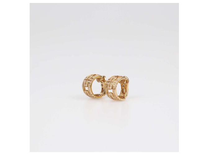 Bulgari Orecchini a cerchio Parentesi Bvlgari in oro rosa 18K e diamanti D'oro - vista 2