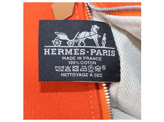 Hermès Orange Feu Canvas Small Bride-a-Brac Case Arancione - vista 5
